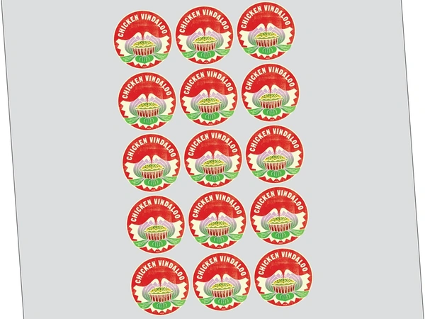 Round Stickers On Sheet